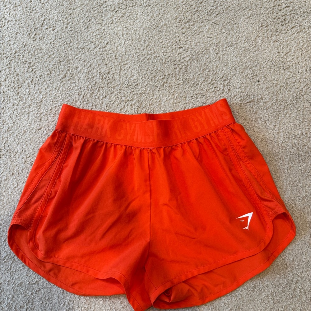 Gymshark Women's Bright Orange Athletic Shorts